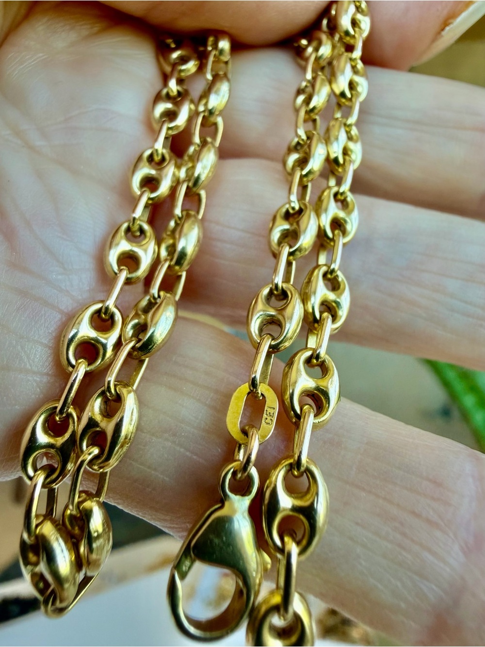 14 karat gold, mariner chain - Picture 5 of 8